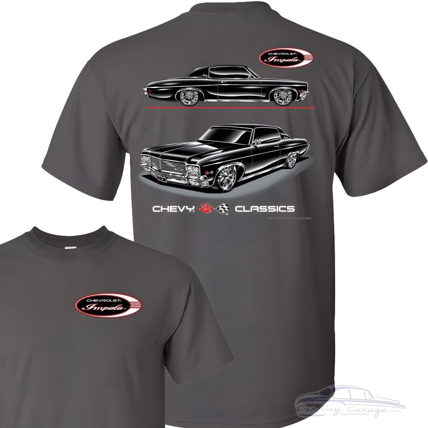 Chevy Impala Blackline Classic T-Shirt - Front and Back Print