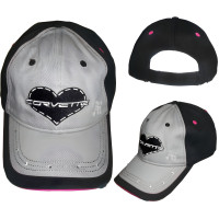 Women's Chevrolet Corvette Baseball Cap - Heart Logo