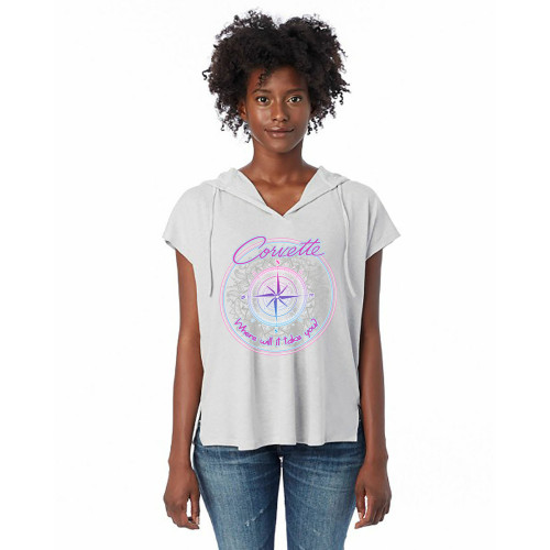Ladies Corvette Compass Hoodie Shirt 
