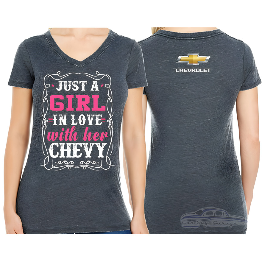 Girl in Love with her Chevy Tshirt Girl in Love with her Chevy Tshirt