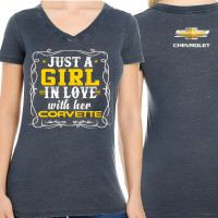 Just a Girl in Love with Her Chevrolet Corvette Women's V-Neck T-Shirt