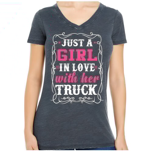 Girl in Love with her Truck Tshirt 