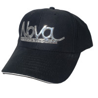 Chevy Nova Hat - Nova by Chevrolet 3D Chrome Emblem, Black