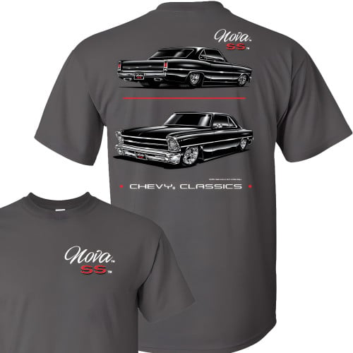 Chevy Nova SS Blackline Charcoal Graphic T-Shirt