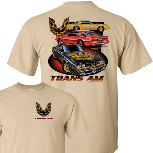 Pontiac Firebird Trans Am 3-Car T-Shirt - Screaming Chicken