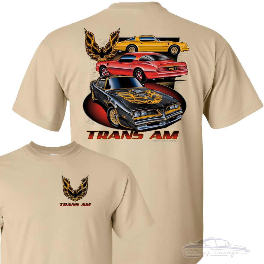Pontiac Firebird Trans Am 3-Car T-Shirt - Screaming Chicken