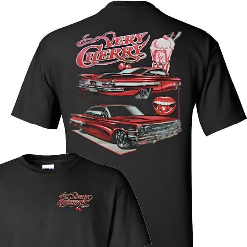 Very Cherry Chevy Impala Lowrider Graphic T-Shirt