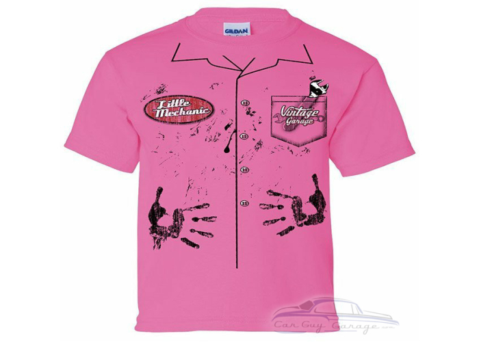 Youth Vintage Pink Little Mechanic Tshirt 