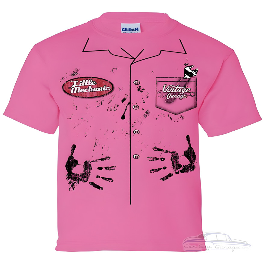 Youth Vintage Pink Little Mechanic Tshirt Youth Vintage Pink Little Mechanic Tshirt