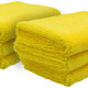 Yellow Microfiber Towels Pack of 200 16" by 16" 400gm