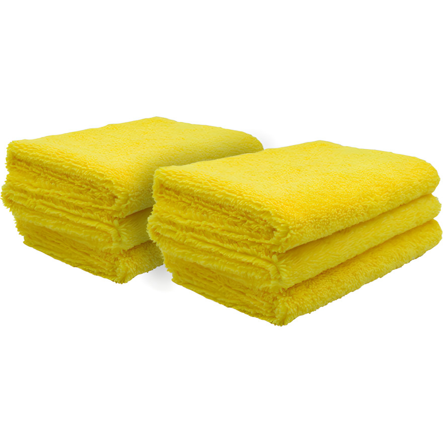 Yellow Microfiber Towels Pack of 200 16" by 16" 400 gm Yellow Microfiber Towels Pack of 200 16" by 16" 400 gm