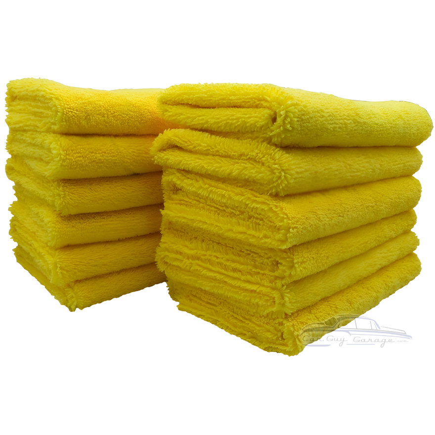 Yellow Microfiber Towels Pack of 200 16" by 16" 400 gm Yellow Microfiber Towels Pack of 200 16" by 16" 400 gm