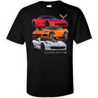 C7 Corvette Graphic T-Shirt - Black Cotton