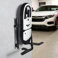 GarageVac White Wall Mounted Garage Vacuum with 35 ft Stretch Hose & Tools, White