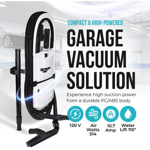 White Garage Vacuum with Accessories