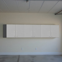 Silver Modular 3-Piece Oversized Locking Garage Wall Cabinets 36x24x14