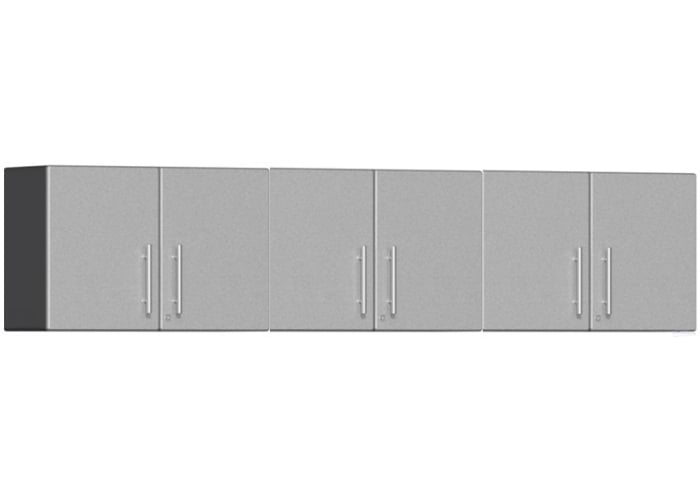 Silver Modular Set of 3 Oversized Wall Cabinets