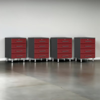 Red Modular Ulti-Mate 4-Drawer Base Garage Cabinet Set (4-Pack)