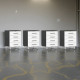 White Modular Ulti-Mate 4-Drawer Garage Base Cabinets Set of 4, 24 in