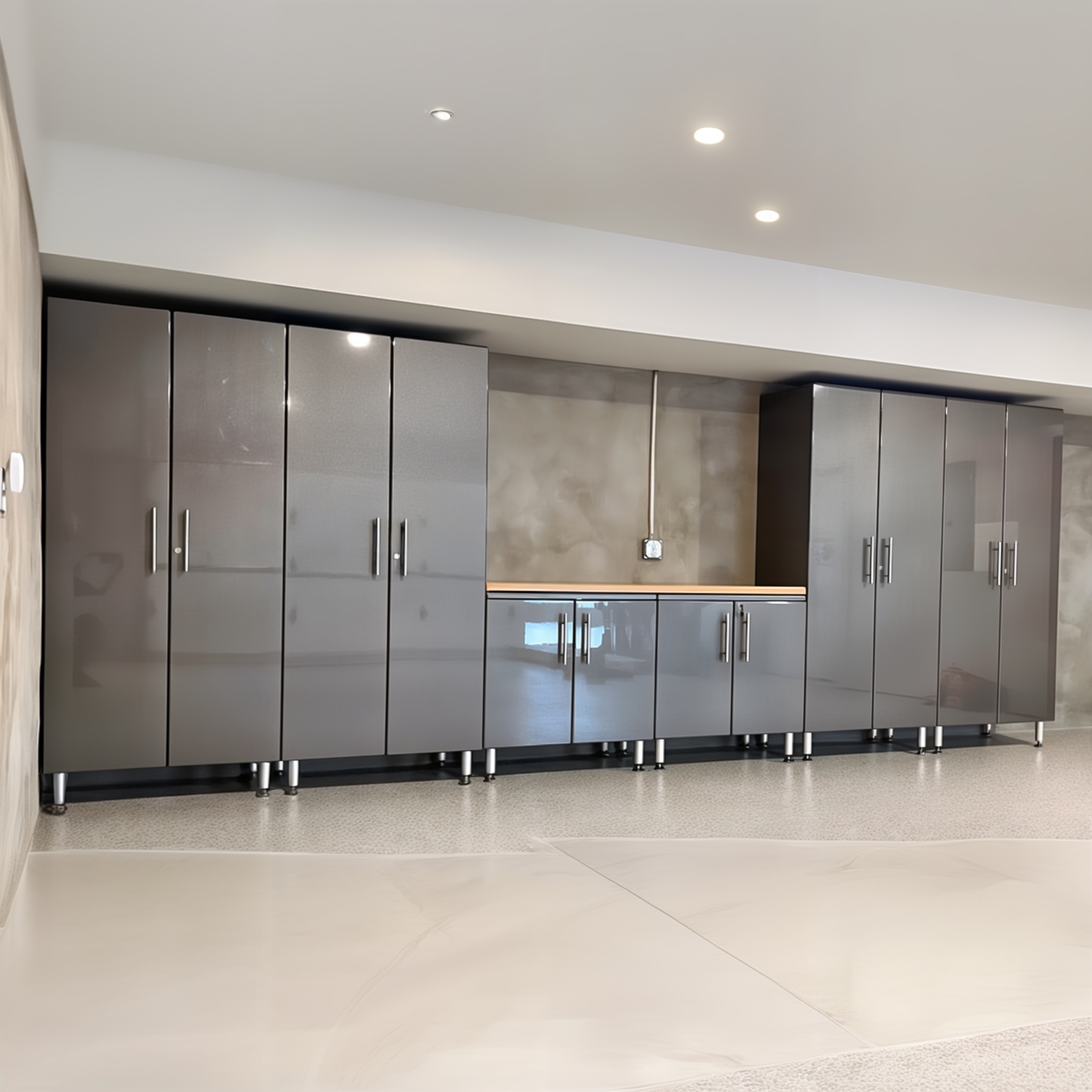 Grey Modular 7 Piece Cabinet Set - Ultimate Garage Storage Solution