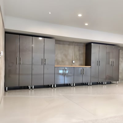 Grey Modular 7 Piece Cabinet Set - Ultimate Garage Storage Solution