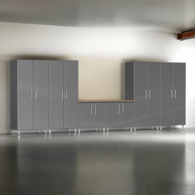 キャビネットグランマーズショップです Grey Modular 7 Piece Cabinet Set - Ultimate Garage Storage Solution