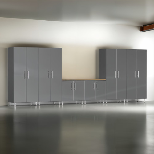 Grey Modular 7 Piece Storage Cabinet Set