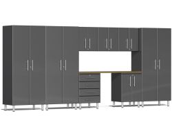 Grey Modular 9 Piece Cabinet Set