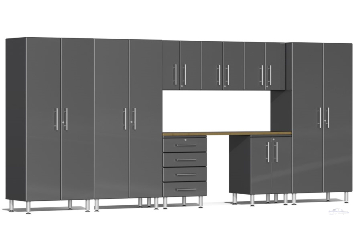 Grey Modular 9 Piece Cabinet Set