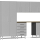 Silver Modular 9 Piece Cabinet Set