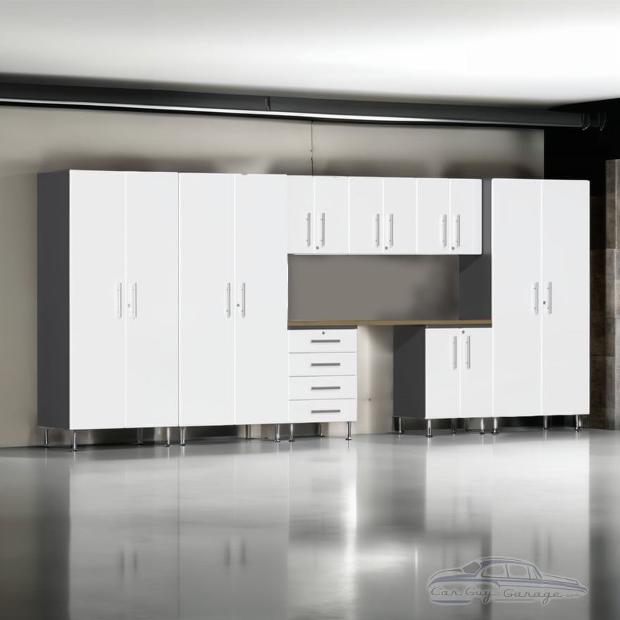 White Modular 9 Piece Storage Cabinet Set White Modular 9 Piece Storage Cabinet Set