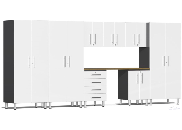 White Modular 9 Piece Cabinet Set
