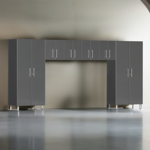 Grey Modular 6 Piece Storage Cabinet Set