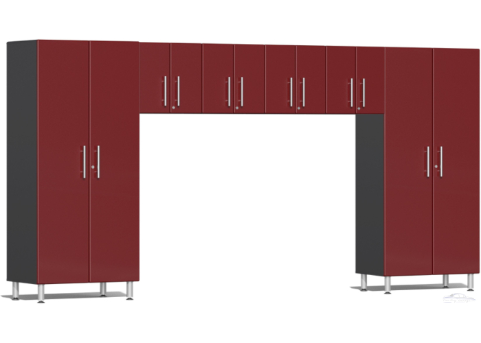 Red Modular 6 Piece Cabinet Set