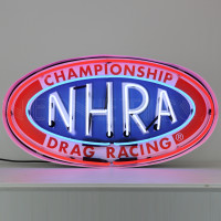 NHRA Oval Neon Sign In Steel Can