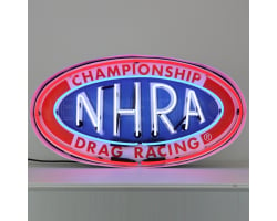 NHRA Oval Neon Sign In Steel Can