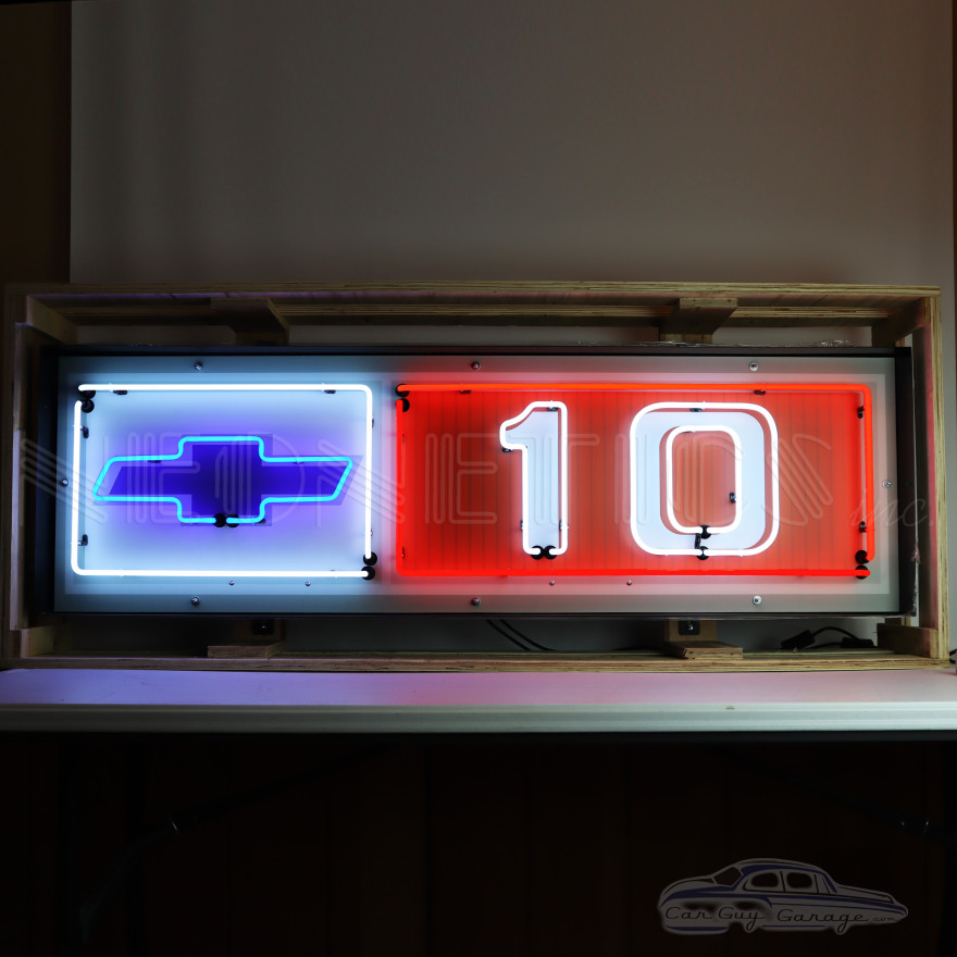 Chevrolet C10 Truck Neon Sign In Steel Can Chevrolet C10 Truck Neon Sign In Steel Can