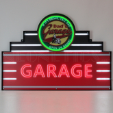 Car Logo Garage Block LED Neon Sign 15 x 19 - inches, Clear Edge Cut  Acrylic Backing, with Dimmer - Bright and Premium built indoor LED Neon  Sign for automotive store, and mall. 