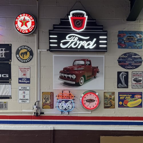 Ford Art Deco Crest LED Marquee Sign - 39" x 28"