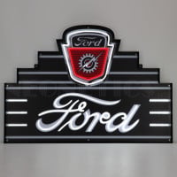 Ford Art Deco Crest LED Marquee Sign - 39" x 28"