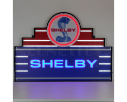 Art Deco Marquee Shelby LED Flex Rope Sign In Steel Can