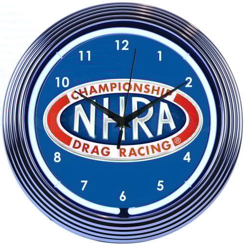 NHRA Neon Clock