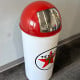 Texaco Star Metal Garbage Can Texaco Star Metal Garbage Can
