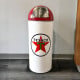 Texaco Star Metal Garbage Can Texaco Star Metal Garbage Can