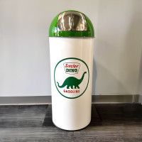 Sinclair Dino Metal Garbage Can