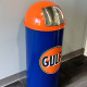 Gulf Blue Metal Garbage Can Gulf Blue Metal Garbage Can