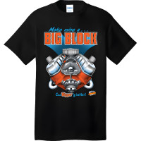 Make Mine a Big Block V8 T-Shirt - Vintage American Muscle