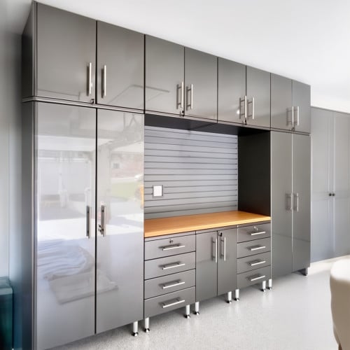 Grey Modular Tall 10 Piece Storage Cabinet Set