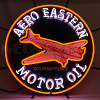 Aero Eastern Motor Oil Neon Sign - 24" Round