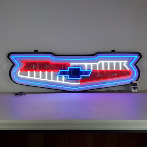 57 Chevy Emblem LED Flex Rope Sign